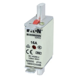 Eaton - Smeltpatroon (mes) - NH FUSE 16AMP 500V SIZE 000 GG MGL 16NHG000B 6842315