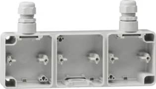 Gira - Opbouwbak inbouwschakelmateriaal - Geh.-UT 3f 2xM25 WG AP GR 008335 7091579
