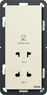 Gira - Scheerwandcontactdoos - Rasiersteckd.115-230V Sys55 CW 282001 7094139
