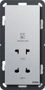 Gira - Scheerwandcontactdoos - Rasiersteckd.115-230V Sys55 FAl 282026 7094141