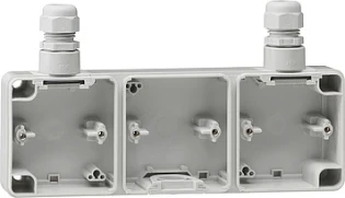 Gira - Opbouwbak inbouwschakelmateriaal - Geh.-UT 3f 2xM25 WG AP GR 008335 7094643