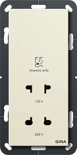 Gira - Scheerwandcontactdoos - Rasiersteckd.115-230V Sys55 CW 282001 7097194