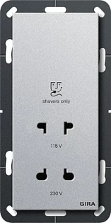 Gira - Scheerwandcontactdoos - Rasiersteckd.115-230V Sys55 FAl 282026 7097196