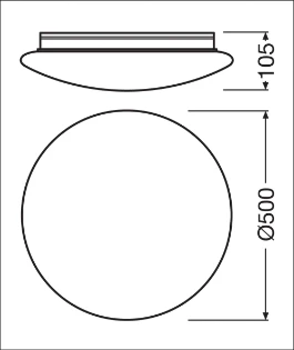 Ledvance - Plafond-/wandarmatuur - SF CIRC 500 V 42W 830 IP44 DALI 4099854077890 7169137