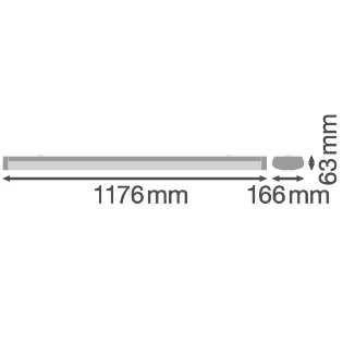 Ledvance - Plafond-/wandarmatuur - LN SF IP44 1200 P 32W 840 WT 4058075733114 7170198