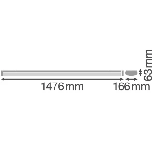 Ledvance - Plafond-/wandarmatuur - LN SF IP44 1500 P 45W 840 WT 4058075733138 7170199
