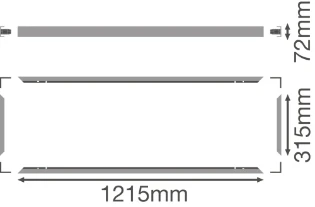 Ledvance - Mechanische toebehoren/onderdelen voor verlichtingsarmaturen - PANEL 1200 X 300 SF MOUNT KIT H70 V 4099854018497 7170330