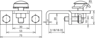 Dehn - Aansluitklem voor bliksembeveiliging - AK 6.10 KB W KBF18 35 STTZN 372240 7274532