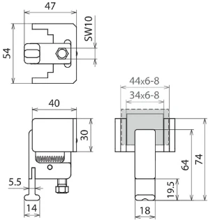 Dehn - Aansluitelement voor aardings- en kortsluitvoorziening - EK SN7089 745510 7302279