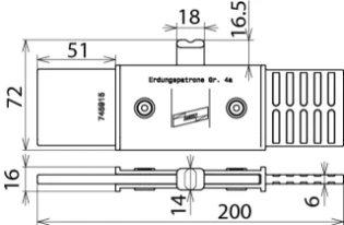 Dehn - Aansluitelement voor aardings- en kortsluitvoorziening - EP NH4A VI TA 745915 7302285