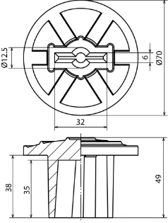 Dehn - Toebehoren/onderdelen voor aarding en bliksembeveiliging - SK RD10 FL30X3.5 GRGE PVC 478099 7302569