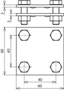 Dehn - Verbinder voor bliksembeveiliging - KS FL30 V4A 318233 7302677