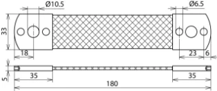 Dehn - Toebehoren/onderdelen voor aarding en bliksembeveiliging - UEBB L180 B10.5 B6.5 AL 377045 7303343