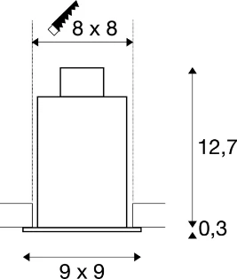 SLV - Downlight/spot/schijnwerper - 115510 115510 7317348