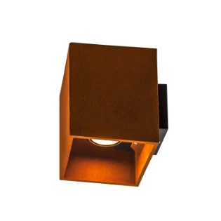 SLV - Plafond-/wandarmatuur - RUSTY UP/DOWN vierkant roest 2xLED 1004650 7323556