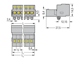 Wago - Kabelconnector voor printplaatconnector - 231-602/018-000 231-602/018-000 7499006