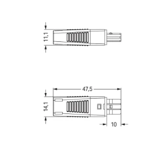 Wago - Connector voor insteekbare gebouwinstallatie - 893-1002 893-1002 7499229