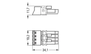 Wago - Connector voor insteekbare gebouwinstallatie - 890-244 890-244 7499910