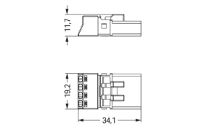 Wago - Connector voor insteekbare gebouwinstallatie - 890-254 890-254 7499917