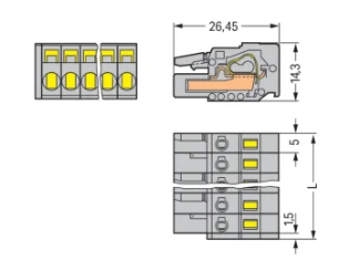Wago - Kabelconnector voor printplaatconnector - 231-105/026-000 231-105/026-000 7500014