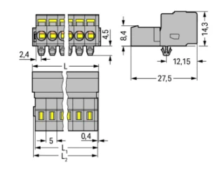 Wago - Kabelconnector voor printplaatconnector - 231-602/018-000 231-602/018-000 800292