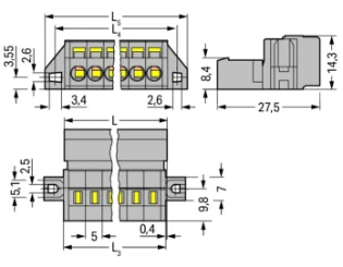 Wago - Kabelconnector voor printplaatconnector - 231-602/019-000 231-602/019-000 803047