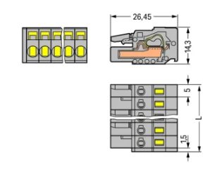 Wago - Kabelconnector voor printplaatconnector - 231-105/026-000 231-105/026-000 803729