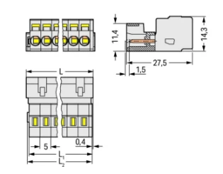 Wago - Kabelconnector voor printplaatconnector - 721-606 721-606 805485