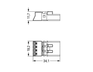 Wago - Connector voor insteekbare gebouwinstallatie - 890-254 890-254 812134