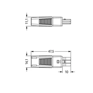 Wago - Connector voor insteekbare gebouwinstallatie - 893-1002 893-1002 812560