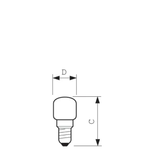 Philips - Gloeilamp buisvormig - APPL 20W E14 230-240V T22 CL SM 1CT 25097150 833548
