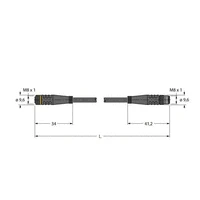 Turck - Sensor/actorkabel met connector - PKG3M-2-PSG3M/TEL 6625303 84883
