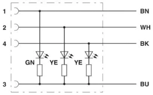 Phoenix Contact - Sensor/actorkabel met connector - SAC-4P-M12MR/1,5-PVC/M12FR-3L 1415648 888263