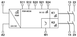 Phoenix Contact - Relais voor bewaking van veiligheidsstroomcircuits - PSR-MC30-2NO-1DO-24DC-SP 2700499 894102