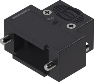 Harting - Sub-D connectorkap - D-Sub 9P plast hood 1str-ent slo 4- 09670090442 9957132